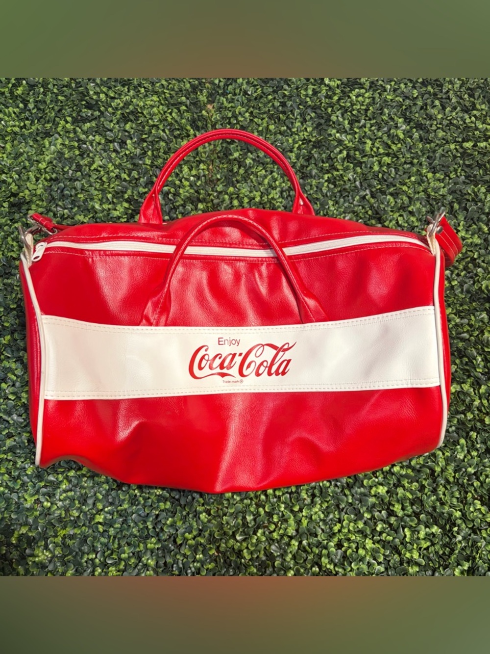 Coca Cola Red and White Retro Travel Duffle